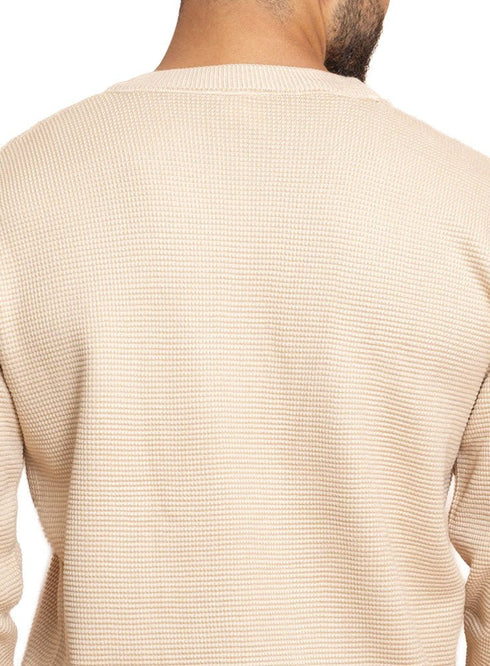 Beige Design 2420 Round Pullover - Khotwh
